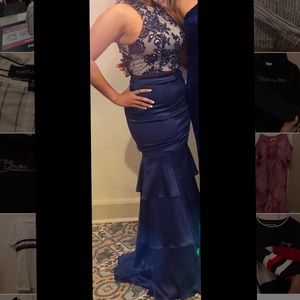 Blue prom dress
